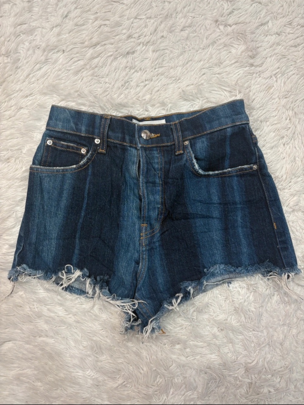 Derek lam drew Dark Blue Denim Cutoff Shorts